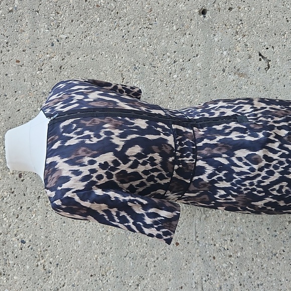 TAHARI silk leopard print dress - Picture 11 of 12